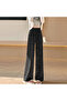 Women's Black Shimmer Wide-Leg Trousers - 2