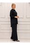 One-Shoulder Bronchial Detailed Viscose Double Suit - 5