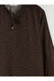 Lcw Grace Brown Tie-Neck Polka Dot Blouse - 5