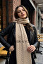 Unisex Scarf with Twisted Knit Detail - 3