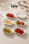 Gözde Meze & Garnish Plate Set of 6 - 14X10 cm - Stylish and Break-Resistant