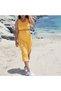 Women's Yellow Top & Skirt Set - 3