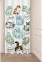 Cute Cats and Paws Design Collage Patterned Cute Cats Collage Digital Printed Background Curtain