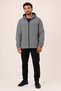Men's Gray, Nova Fabric, Hooded, Water and Wind Resistant, Seasonal Lightweight Raincoat - 3