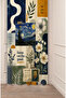 Van Gogh "Starry Night" "Sunflower" Hokusai "The Great Wave" Monet "Water Lilies" Artistic Collage Art Collage Patterned Digital Printed Background Curtain