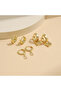 Women's Golden Gold-Plated Earring Set - 3
