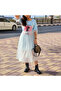 Women's Blue Two-Piece Shorts Set - 2