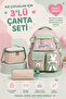 Korean Style Accessorized 3-Piece Children's Primary School Middle School Bag Backpack Thermal Lunch and Pencil Case Set