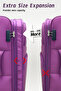 Prestige Premium Nylon Expandable 3PCS Set (20/24/28 Inch) Luggage, Soft Material, Lightweight, Combination Lock - 4