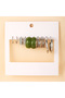 Women's Green Gold-Plated Earring Set - 3