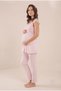 Women's Powder Lace Breastfeeding Detailed Maternity Pajama Set - 3