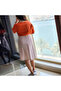 Women's Orange Two-Piece Dress Set - 3