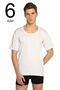 Tutku-Men's White Short Sleeve 6 Pack Cotton Crew Neck Undershirt