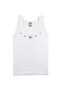 6 Pieces Girls' White Color Embroidered Thick Strap Undershirt