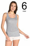 Tutku-Women's Gray 6-Pack Undershirts Elf568Ber80496
