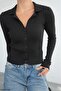 Women's Polo Collar Buttoned Slim Premium Cardigan - 4