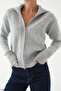 Shawl Collar Double Zipper Premium Soft Cardigan