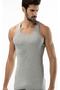 Tutku-Men's 4-Piece Gray Ribbed Sports Undershirt Mrt0118G4