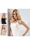 Tutku-Women's Ribbed Strap Tank Top White m