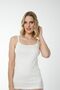 Tutku-2408 Ecru 3-Piece Cotton Lycra Comfortable Texture Thin Strap Women's Undershirt - 7