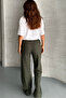 Soft Textured Lace-Up Comfortable Pants - 6
