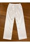 Women's Pink Lace Detailed Queen Written Satin White Pajama Set - 4