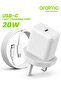 USB C iPhone Charger PD20W iPhone 16 Charger Head Type-C Power Plug with USB C Cable Wall Charger for iPhone series Galaxy - Black