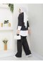 Women's Black Oversize Denim Jacket Shirt and Pants Set - 8
