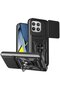 Case Compatible with Xiaomi Redmi K90, Sliding Camera Protection, Ring Magnet Tank Cover, Black