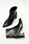 Women's Pointed Toe Heeled Boots Black Yanki - 5