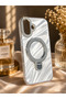 iPhone 16 Compatible Premium Stone Glossy Pearlescent Case with Stand – Camera Frame, Stylish Design, Shock Absorbing - 4