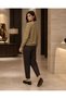 Women's Premium Touch, Radiant Elegance: 100% Viscose Glittery Crew Neck Knitwear Jacket - 5