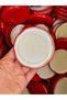 Set of 6 Glass Jar Lids Decorative Colored Lids Standard Size 82 mm - 2