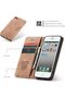 حافظة محفظة CaseMe لهاتف Apple iPhone 5s / iPhone SE/iPhone 5، غطاء قلاب من الجلد الصناعي الفاخر بتصميم ريترو - 4