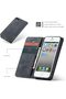 حافظة محفظة CaseMe لهاتف Apple iPhone 5s / iPhone SE/iPhone 5، غطاء قلاب من الجلد الصناعي الفاخر بتصميم ريترو - 4