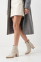 Women's Pointed Toe Heeled Boots Skin Color - 3