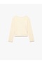 Long Sleeve Crew Neck T-Shirt with Bow Embroidery - 4