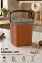 Mega Size Square Flour and Grain Container 6 Liters - Anthracite Detergent Dispenser Storage Box with Handle