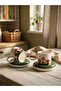 Handmade Large Size 3D Mushroom Figured 4-Piece Coffee Cup Set for 2 People - 150 ml - 2