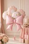 6 Year Old Pink Bow Concept Foil Balloon Set 6 Piece Balloon Decoration Set - 3