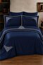 Crown Premium 100% Cotton Embroidered 6 Piece Double Duvet Cover Set
