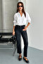 Women's Cut-Off Hem Distressed Jean Trousers - 8