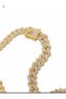 Gold Color Steel Stone Gourmet Necklace - 2