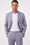 Men's Blue Safari Jacket Slim Fit 2-Piece Suit – Pleated Double-Legged Trousers 2600723 - 2