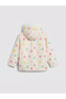 Hooded Floral Girl's Plush Coat - 2
