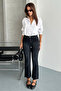Women's Cut-Off Hem Distressed Jean Trousers - 2