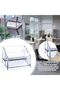 Hasthib 2-Tier Clear Acrylic Business Card Holder, Desktop Organizer, Sturdy Thick Base, Large Capacity - 4