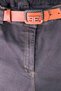 Women's Black Winter Denim Trousers with Belted Leg Detail and Special Design - 6
