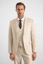 Slim Fit Beige Men's Top and Bottom Set Stk1001100001 - 2
