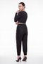Women's Black Winter Trousers with Leather Front Detail and Accessories - 4